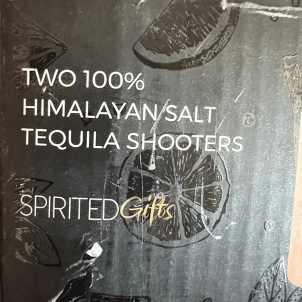 Himalayan Salt Tequila‎ Shooters Set of 2 Pink Salt Shot Glasses New in Box